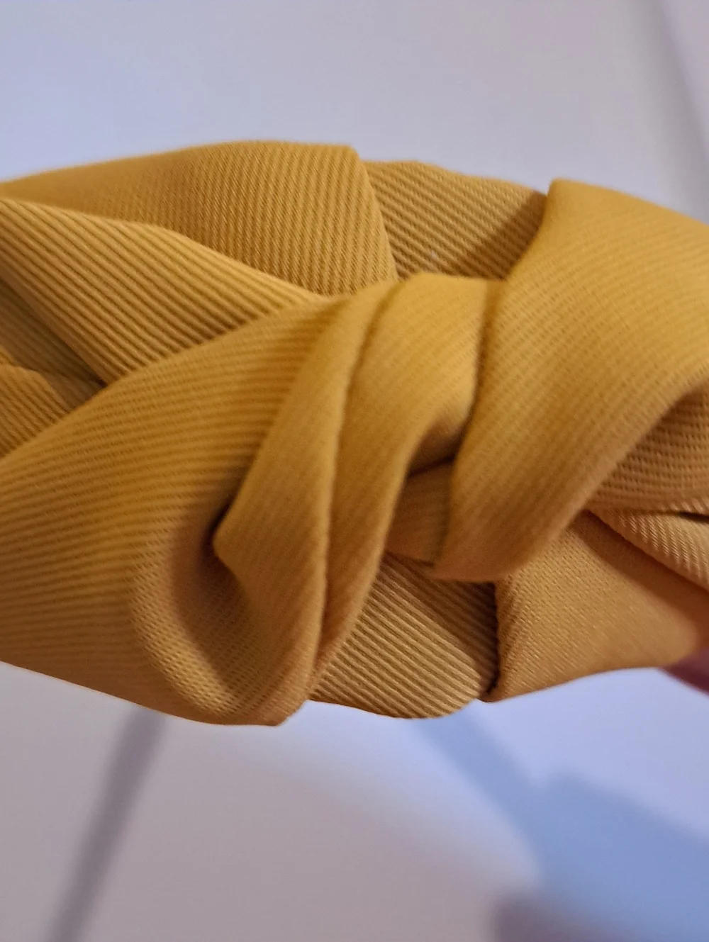 Hand Made Dark Yellow Wide Knot Headband
